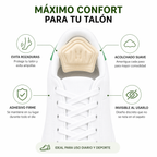 Protector de talón Movicore para aliviar la presión y prevenir rozaduras en el talón, hecho de material suave y cómodo.