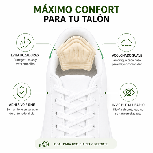 Protector de talón Movicore para aliviar la presión y prevenir rozaduras en el talón, hecho de material suave y cómodo.