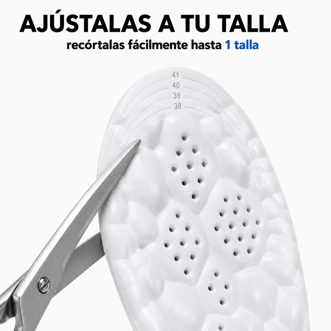 Plantillas Impact + de Movicore, soporte y confort para calzado, visualizadas en la imagen con diferentes tallas y detalles.
